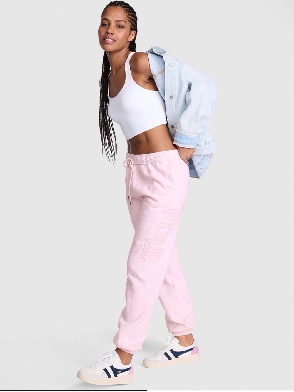 Victoria's Secret PINK - Campus Fleece Sweatpants - Tulip Spring - XXL - NWOT